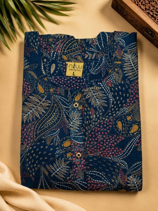 Women’s Printed Rayon Top – Premium Ethnic Print | L Only