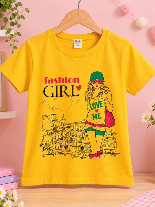 Girls Printed Cotton T-Shirt – 5 Pcs Combo at ₹499 | S to XXL