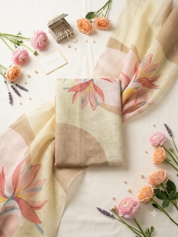 Premium Modern Printed Cotton Saree